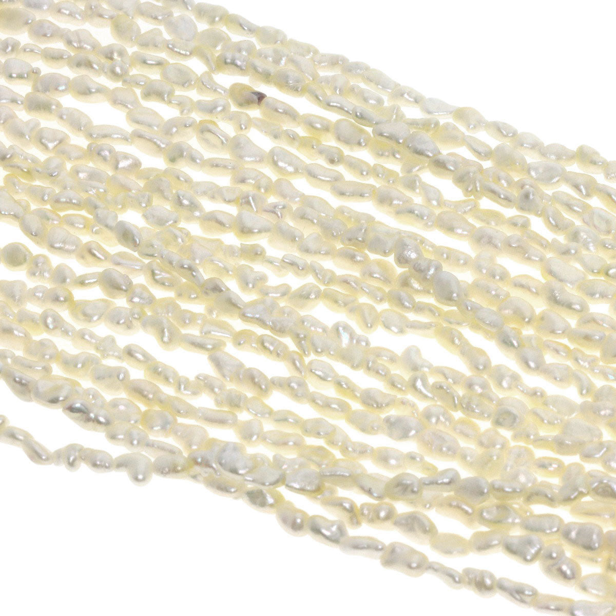 Keshi Pearl 10 rows Necklace K14 Yellow Gold  40.5g�@Ladies