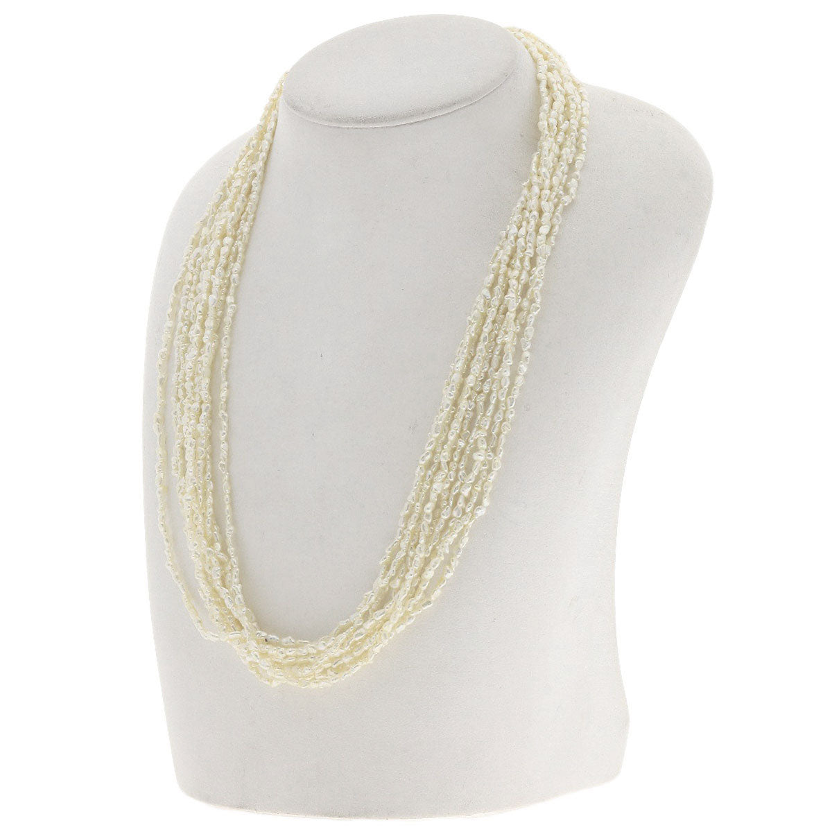 Keshi Pearl 10 rows Necklace K14 Yellow Gold  40.5g�@Ladies