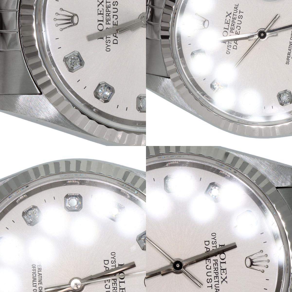 ROLEX DATEJUST 10P Diamond Watches 16234G Stainless Steel/Stainless Steel mens