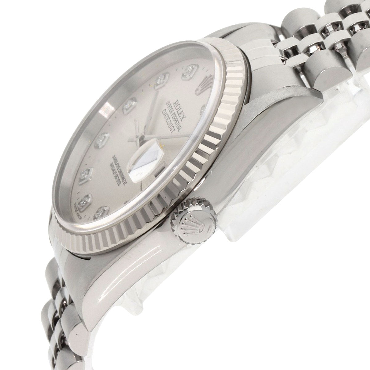 ROLEX DATEJUST 10P Diamond Watches 16234G Stainless Steel/Stainless Steel mens