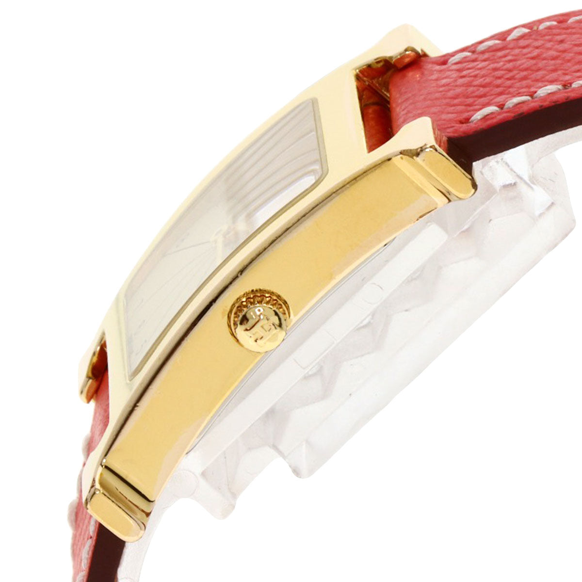 HERMES H watch Watches H1.501 Gold Plated/Leather Ladies