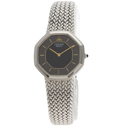 SEIKO CREDOR Octagon Watches 8420-5660 Stainless Steel/Stainless Steel Ladies