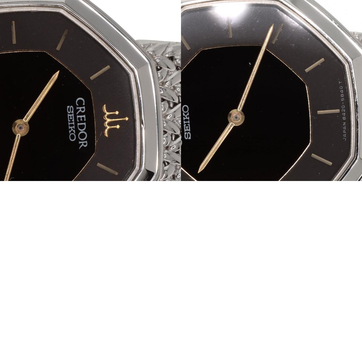 SEIKO CREDOR Octagon Watches 8420-5660 Stainless Steel/Stainless Steel Ladies
