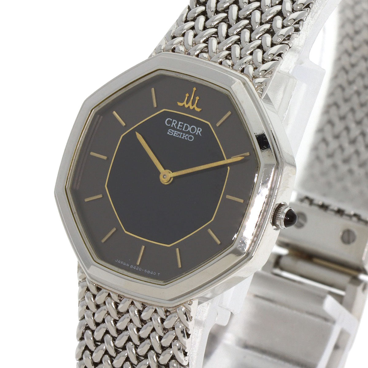 SEIKO CREDOR Octagon Watches 8420-5660 Stainless Steel/Stainless Steel Ladies