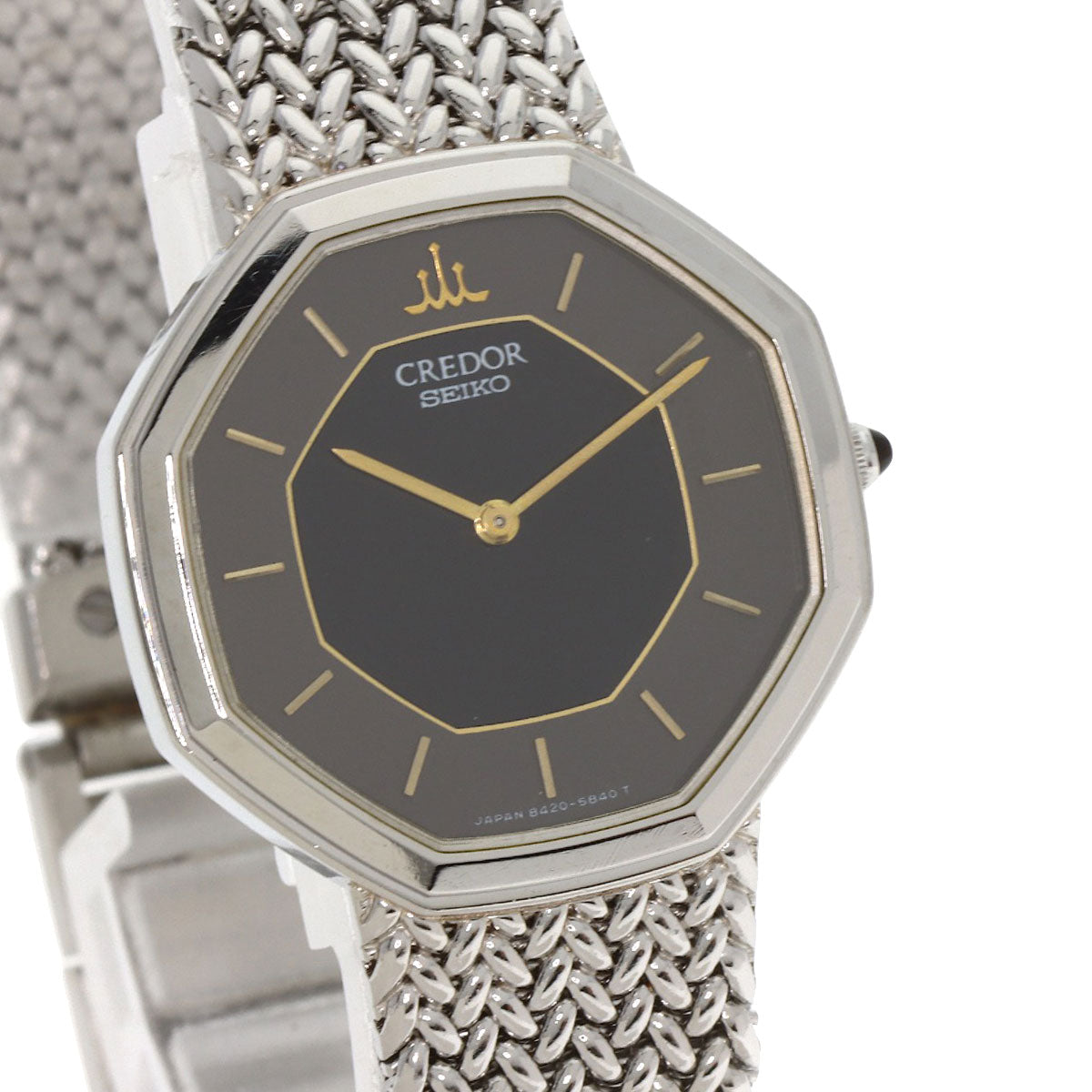 SEIKO CREDOR Octagon Watches 8420-5660 Stainless Steel/Stainless Steel Ladies