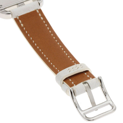 HERMES Cape Cod Tonneau Watches CT1.210 Stainless Steel/Leather Ladies