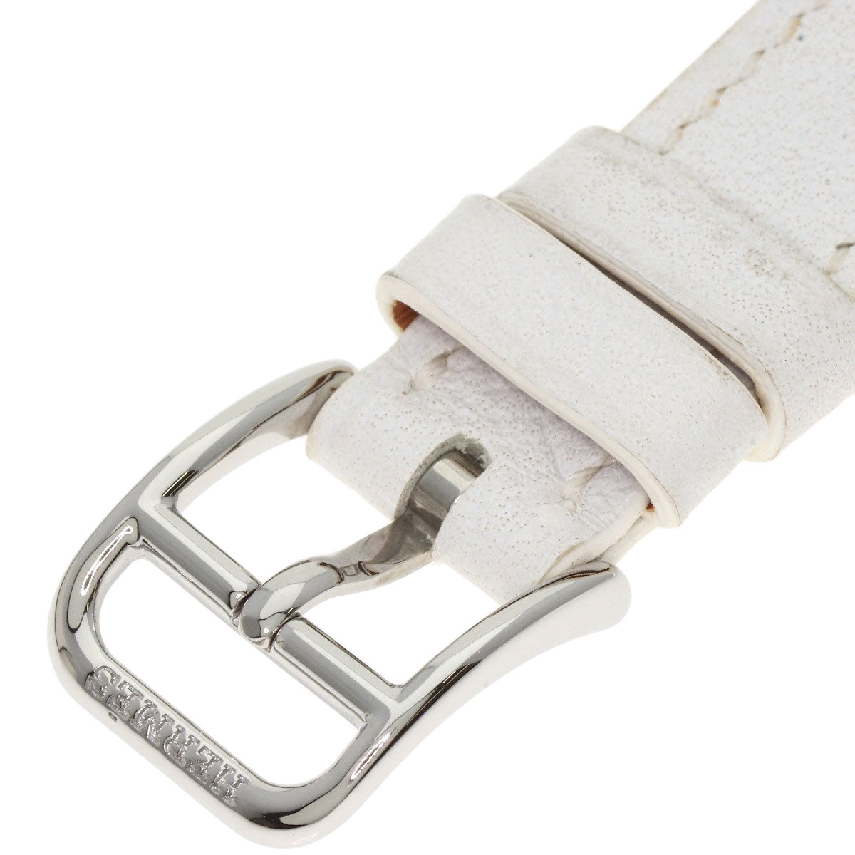 HERMES Cape Cod Tonneau Watches CT1.210 Stainless Steel/Leather Ladies