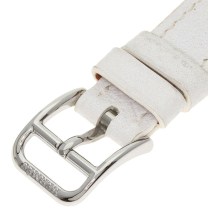 HERMES Cape Cod Tonneau Watches CT1.210 Stainless Steel/Leather Ladies