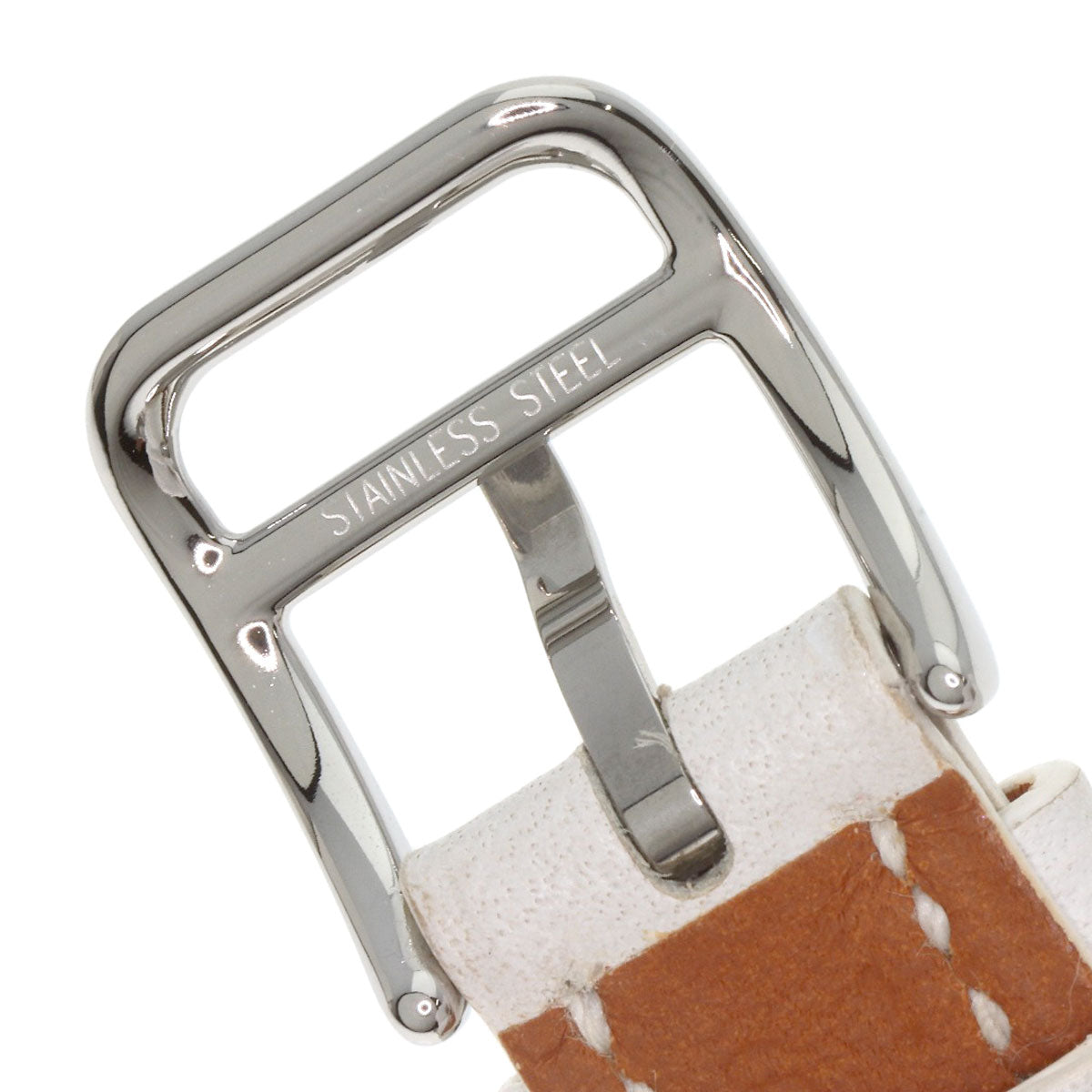 HERMES Cape Cod Tonneau Watches CT1.210 Stainless Steel/Leather Ladies