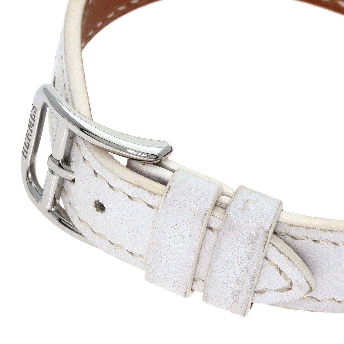 HERMES Cape Cod Tonneau Watches CT1.210 Stainless Steel/Leather Ladies