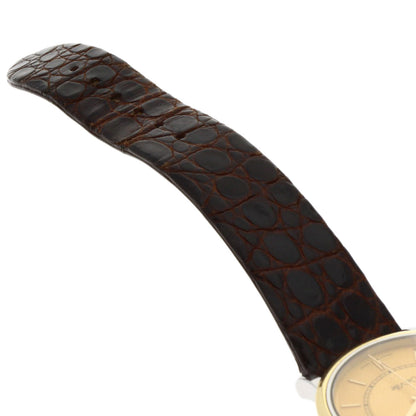 OMEGA De Ville Prestige Watches Gold Plated/Leather mens