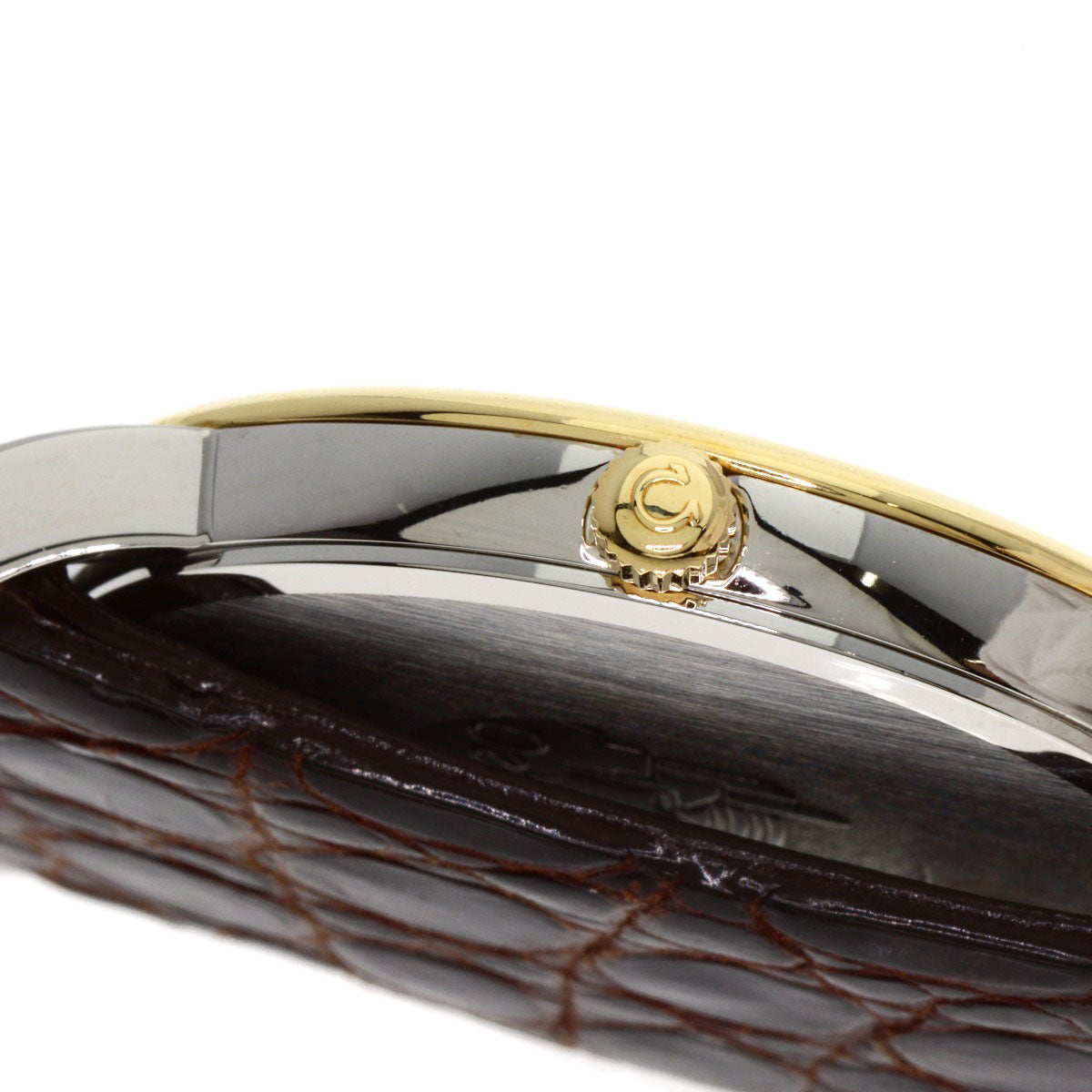 OMEGA De Ville Prestige Watches Gold Plated/Leather mens