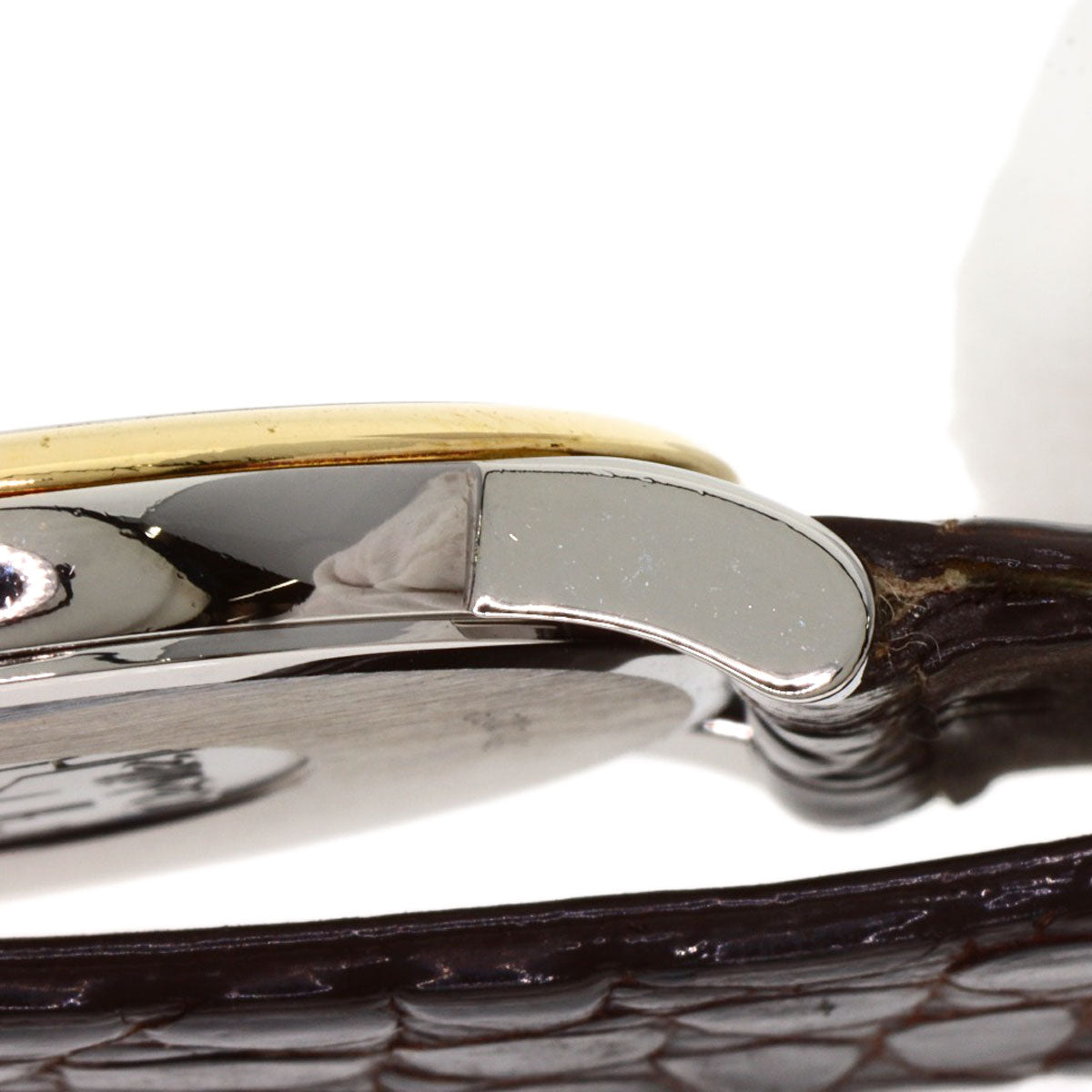 OMEGA De Ville Prestige Watches Gold Plated/Leather mens