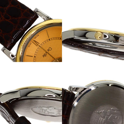 OMEGA De Ville Prestige Watches Gold Plated/Leather mens