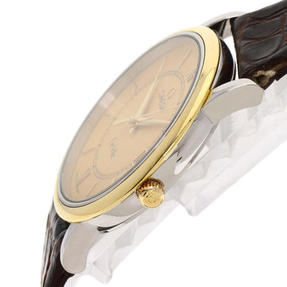 OMEGA De Ville Prestige Watches Gold Plated/Leather mens
