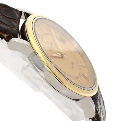 OMEGA De Ville Prestige Watches Gold Plated/Leather mens