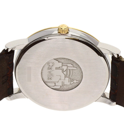 OMEGA De Ville Prestige Watches Gold Plated/Leather mens