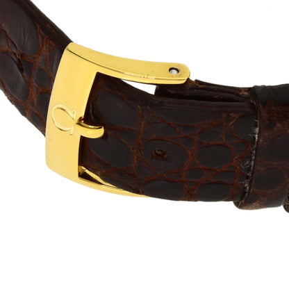 OMEGA De Ville Prestige Watches Gold Plated/Leather mens