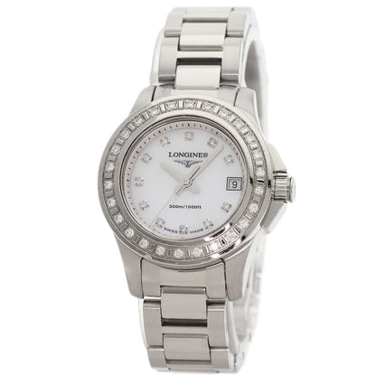 LONGINES HydroConquest 11P Bezel Diamond Watches L3.158.0 Stainless Steel/Stainless Steel Ladies