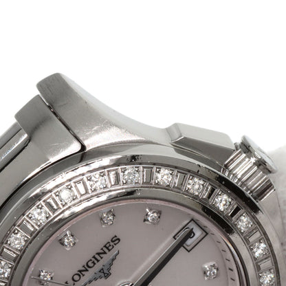 LONGINES HydroConquest 11P Bezel Diamond Watches L3.158.0 Stainless Steel/Stainless Steel Ladies