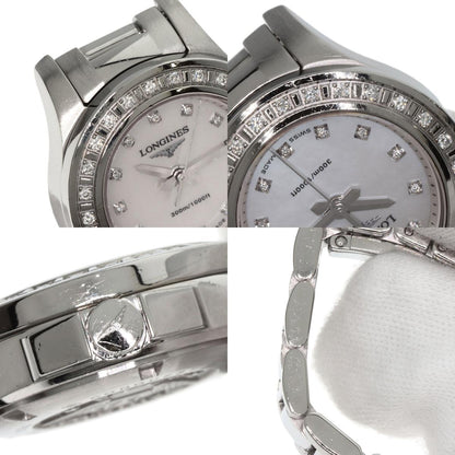 LONGINES HydroConquest 11P Bezel Diamond Watches L3.158.0 Stainless Steel/Stainless Steel Ladies
