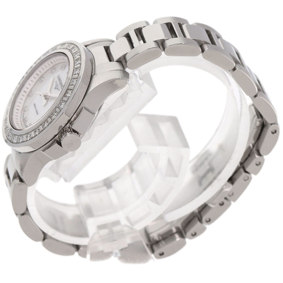 LONGINES HydroConquest 11P Bezel Diamond Watches L3.158.0 Stainless Steel/Stainless Steel Ladies