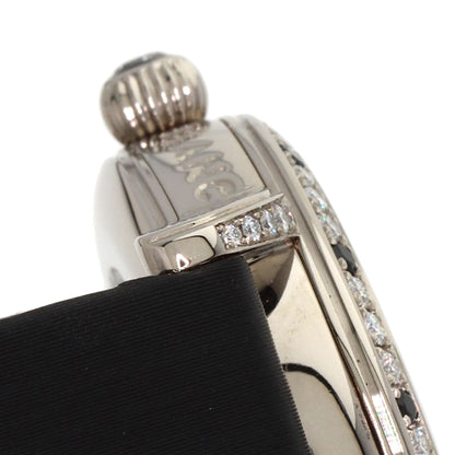 MONTBLANC Star Diamond Black Shell Watches 101642 K18 White Gold/Satin x Leather mens