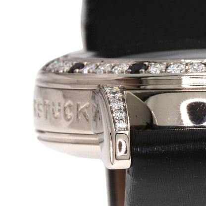 MONTBLANC Star Diamond Black Shell Watches 101642 K18 White Gold/Satin x Leather mens