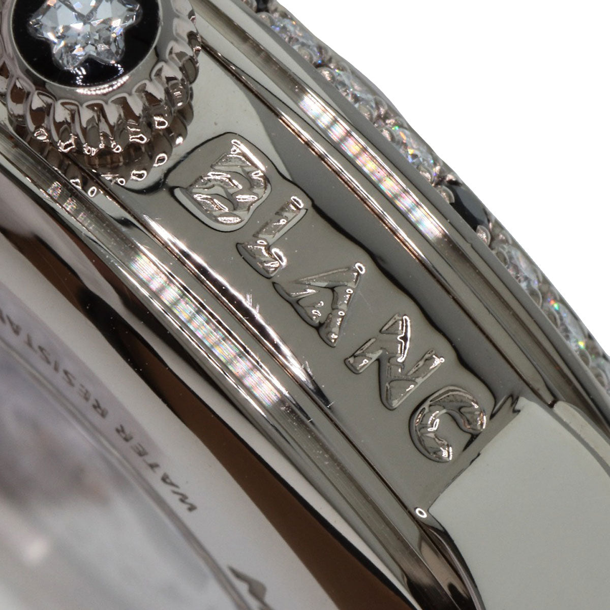 MONTBLANC Star Diamond Black Shell Watches 101642 K18 White Gold/Satin x Leather mens