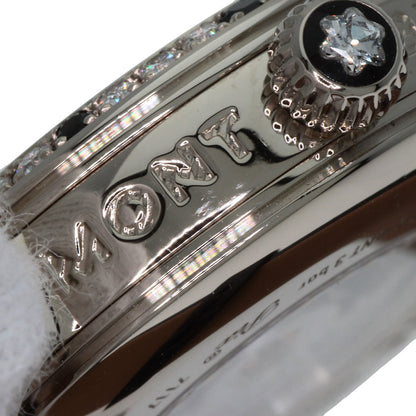 MONTBLANC Star Diamond Black Shell Watches 101642 K18 White Gold/Satin x Leather mens