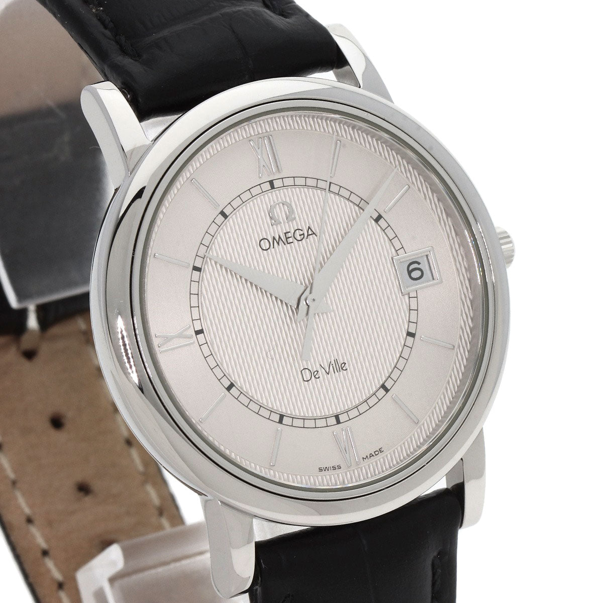 OMEGA De Ville Prestige Watches 7824.21 Stainless Steel/Leather mens
