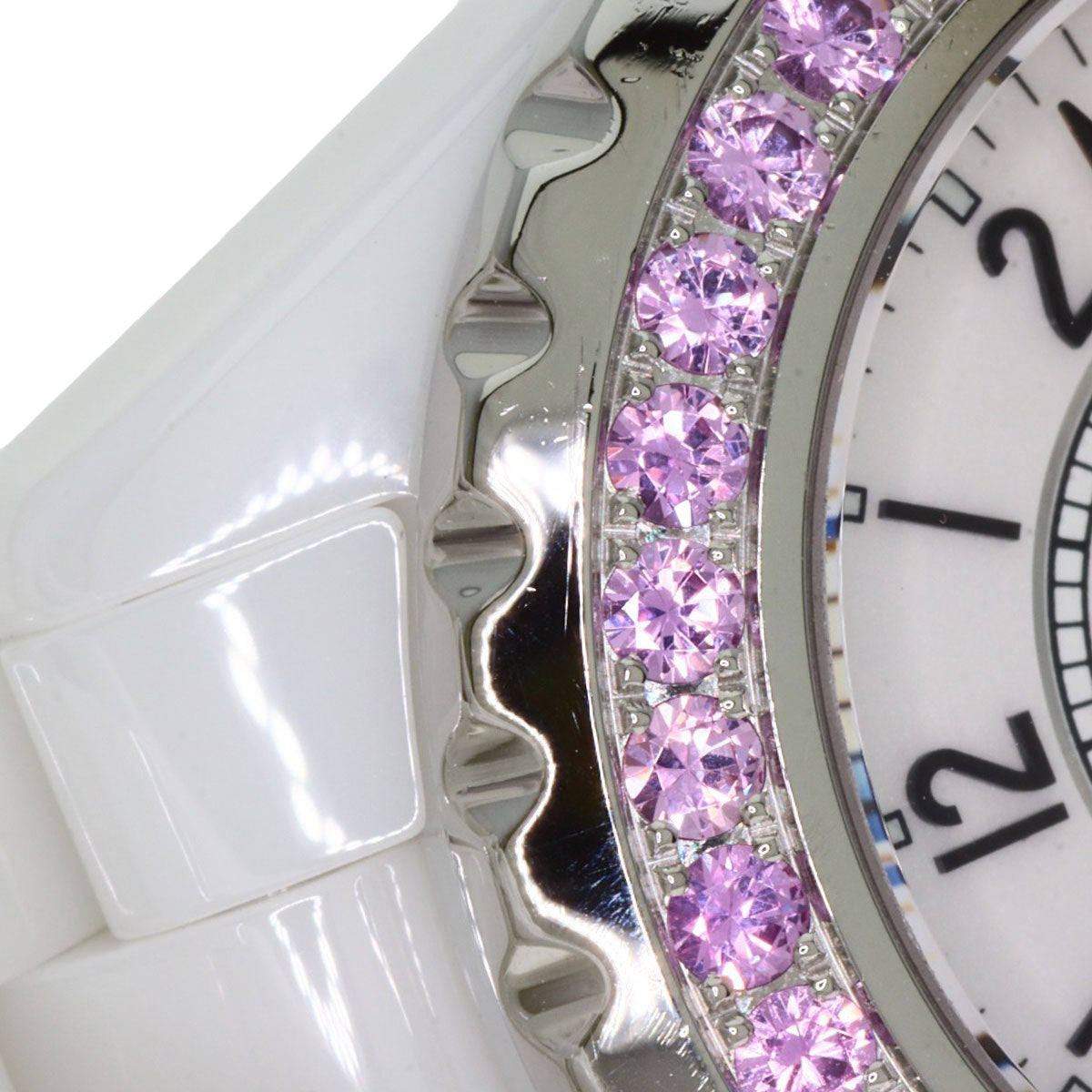 CHANEL J12 1.3" Pink Sapphire Watches H1181 Ceramic/Ceramic Ladies
