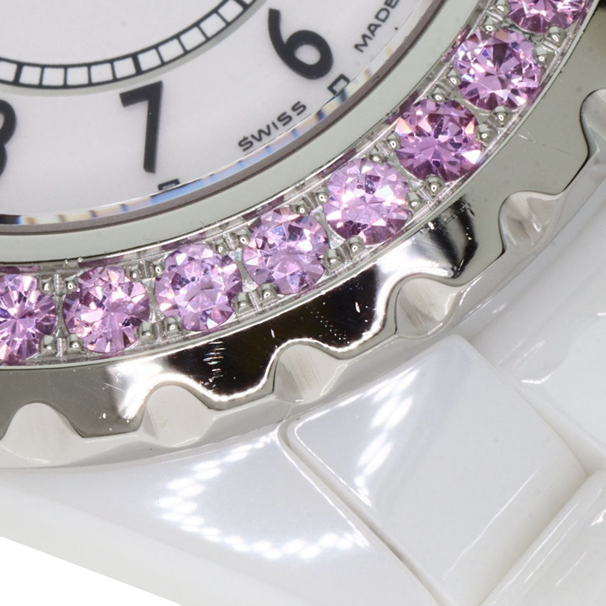 CHANEL J12 1.3" Pink Sapphire Watches H1181 Ceramic/Ceramic Ladies