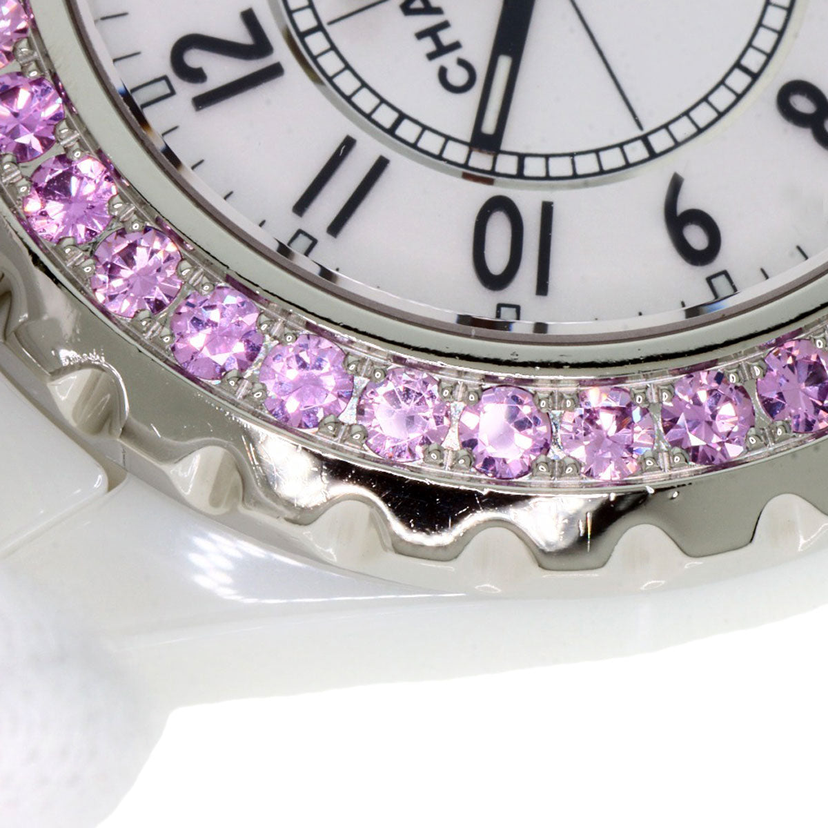 CHANEL J12 1.3" Pink Sapphire Watches H1181 Ceramic/Ceramic Ladies