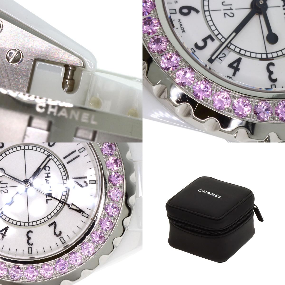 CHANEL J12 1.3" Pink Sapphire Watches H1181 Ceramic/Ceramic Ladies