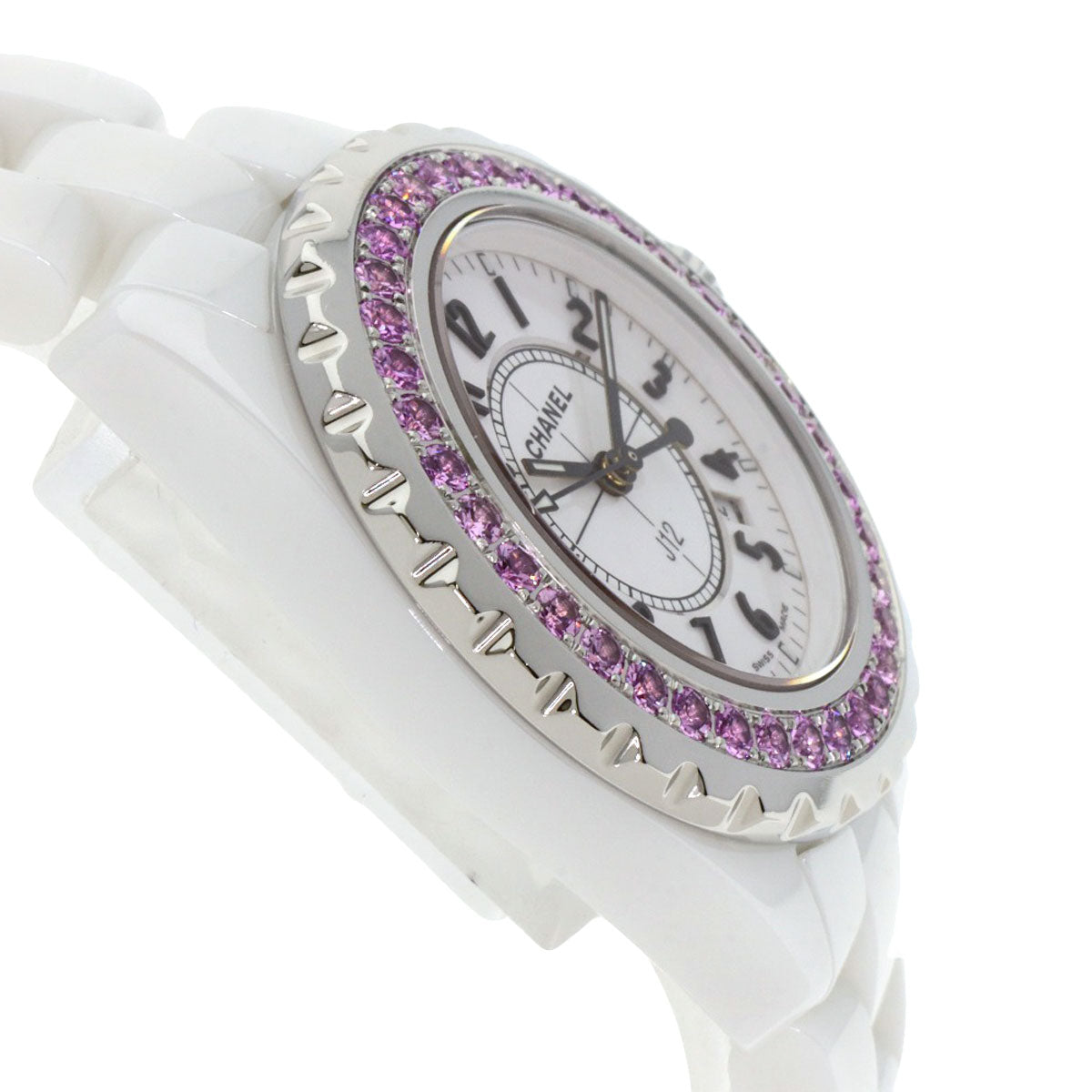 CHANEL J12 1.3" Pink Sapphire Watches H1181 Ceramic/Ceramic Ladies