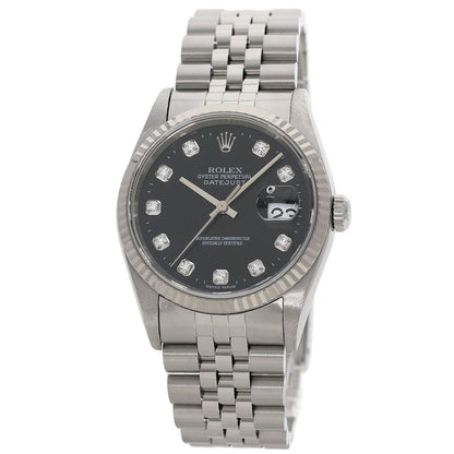 ROLEX DATEJUST 10P Diamond Watches 16234G Stainless Steel/Stainless Steel mens