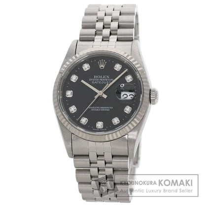 ROLEX DATEJUST 10P Diamond Watches 16234G Stainless Steel/Stainless Steel mens