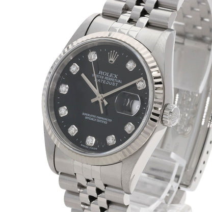 ROLEX DATEJUST 10P Diamond Watches 16234G Stainless Steel/Stainless Steel mens