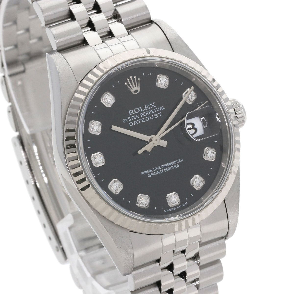 ROLEX DATEJUST 10P Diamond Watches 16234G Stainless Steel/Stainless Steel mens