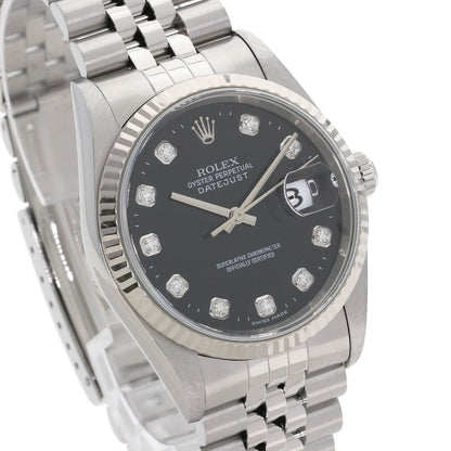 ROLEX DATEJUST 10P Diamond Watches 16234G Stainless Steel/Stainless Steel mens