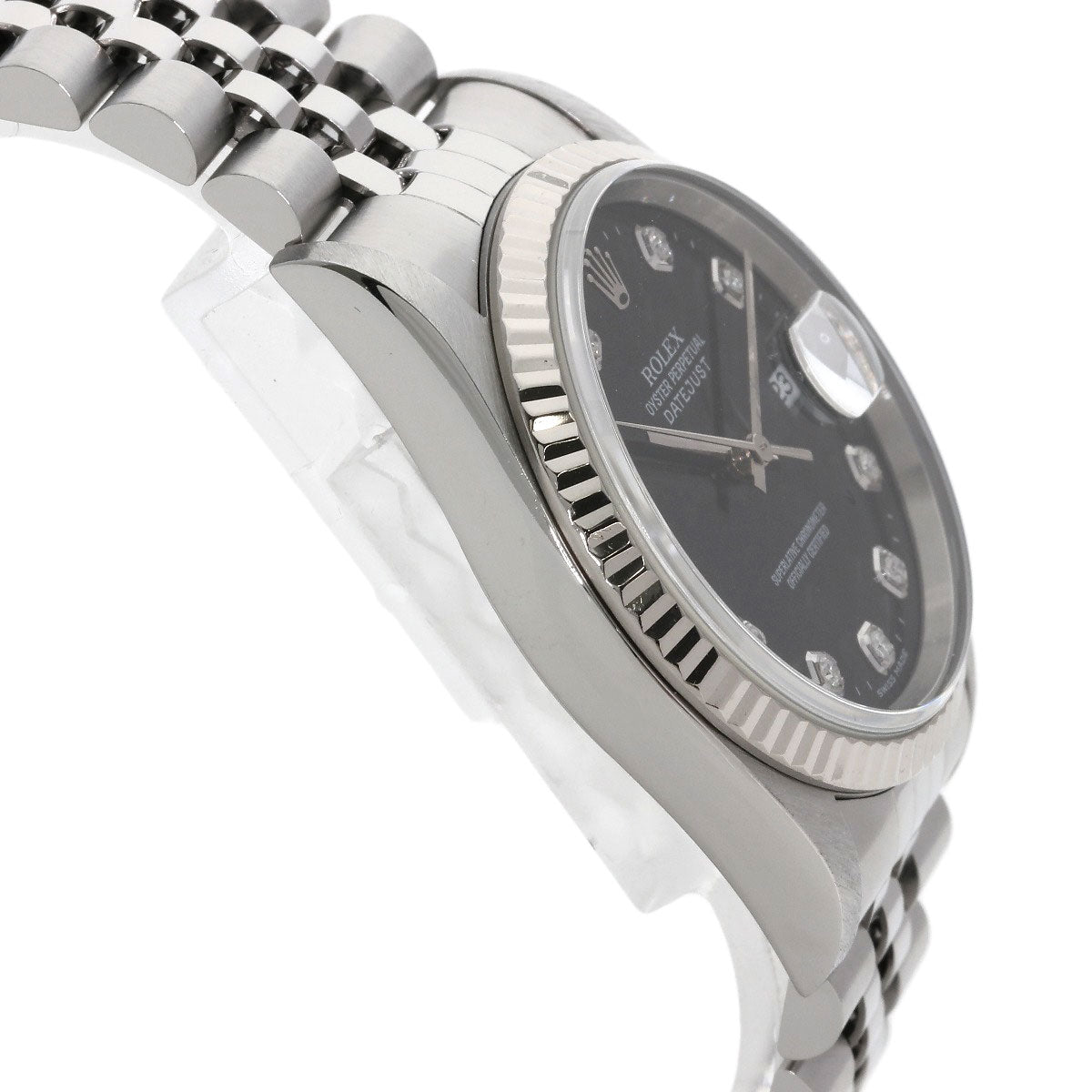 ROLEX DATEJUST 10P Diamond Watches 16234G Stainless Steel/Stainless Steel mens