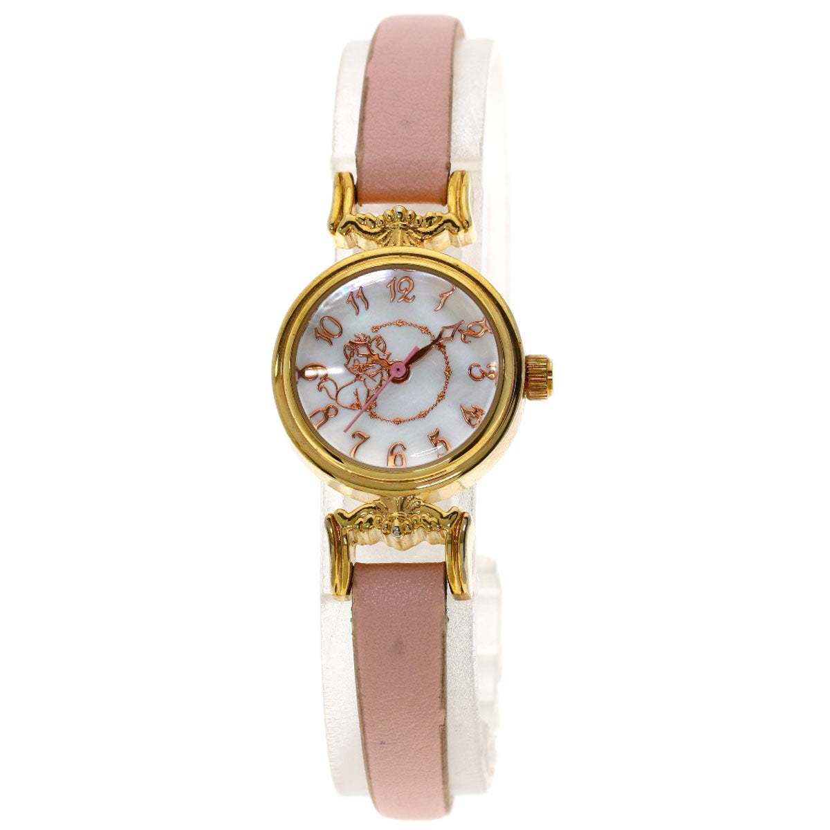 Disney Marie the Aristocats Watches TDSJ00258 Gold Plated/Leather Ladies