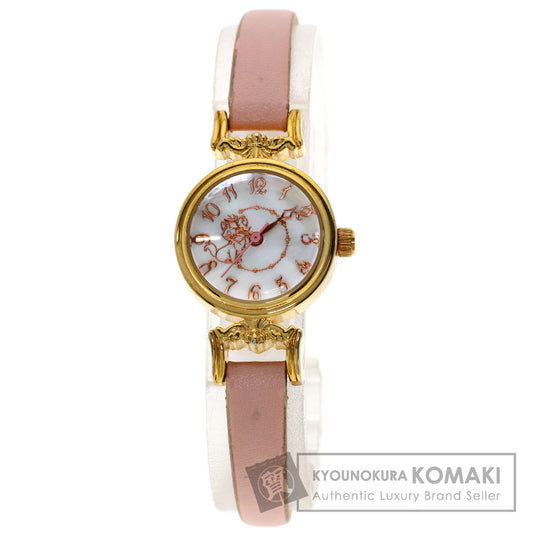 Disney Marie the Aristocats Watches TDSJ00258 Gold Plated/Leather Ladies