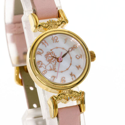 Disney Marie the Aristocats Watches TDSJ00258 Gold Plated/Leather Ladies