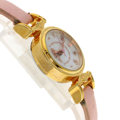 Disney Marie the Aristocats Watches TDSJ00258 Gold Plated/Leather Ladies
