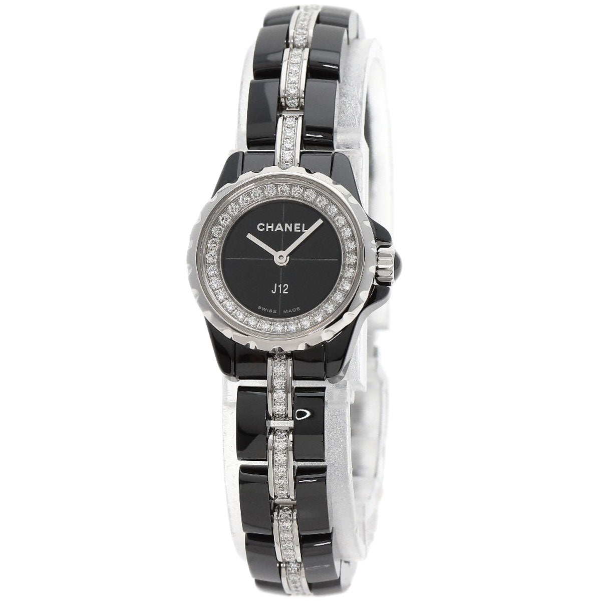 CHANEL J12 XS 0.7" Diamond Watches H5236 Ceramic/Ceramic Ladies