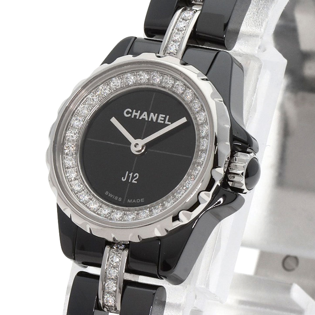 CHANEL J12 XS 0.7" Diamond Watches H5236 Ceramic/Ceramic Ladies