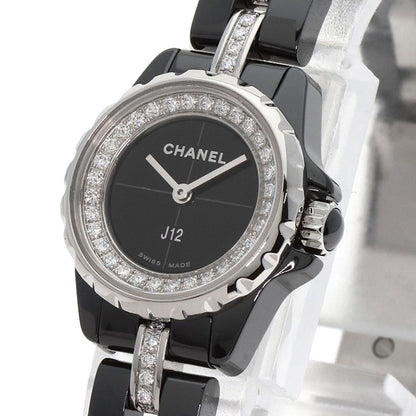 CHANEL J12 XS 0.7" Diamond Watches H5236 Ceramic/Ceramic Ladies