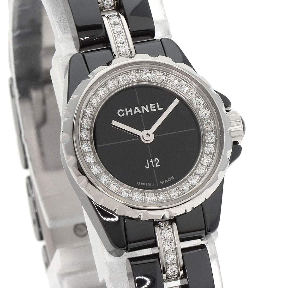 CHANEL J12 XS 0.7" Diamond Watches H5236 Ceramic/Ceramic Ladies